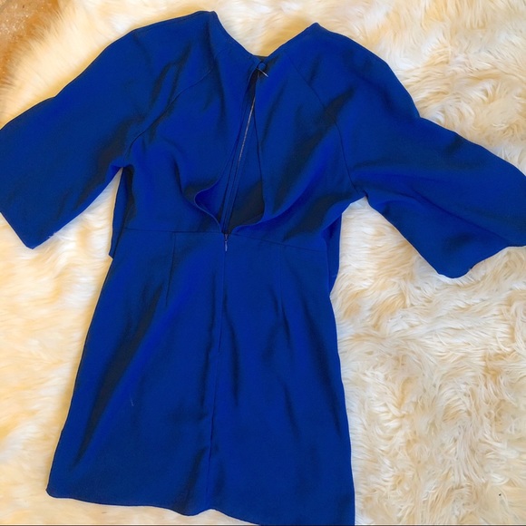 TopShop Tie Front Mini Dress {Royal blue} - Picture 8 of 8